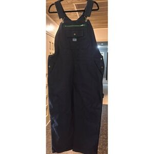 Liberty Mens Bib Overalls 42x30 Charcoal Gray Cotton Canvas Workwear YB790GA9